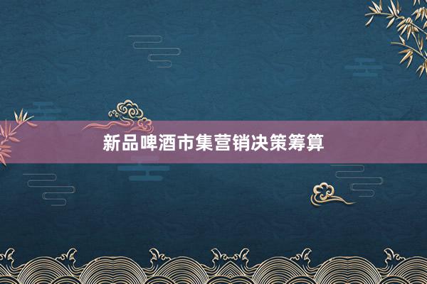 新品啤酒市集营销决策筹算